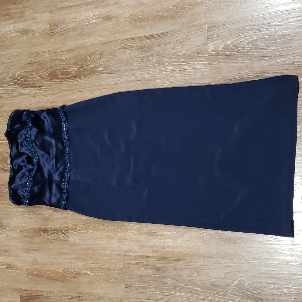 Avanti Navy Blue Strapless Dress